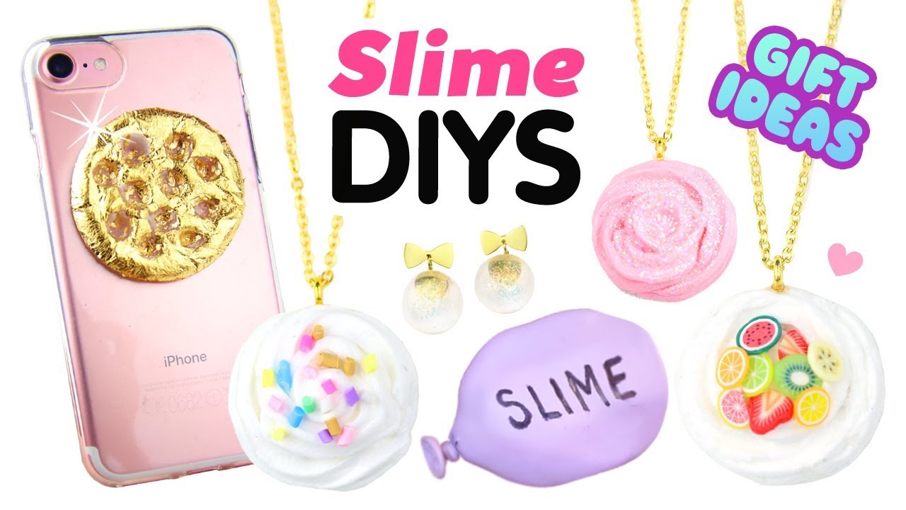 EASY 5-MINUTE DIYS Inspired by Viral Slimes!! DIY Slime Phone Case, Squishies & Xmas Gift Ideas!