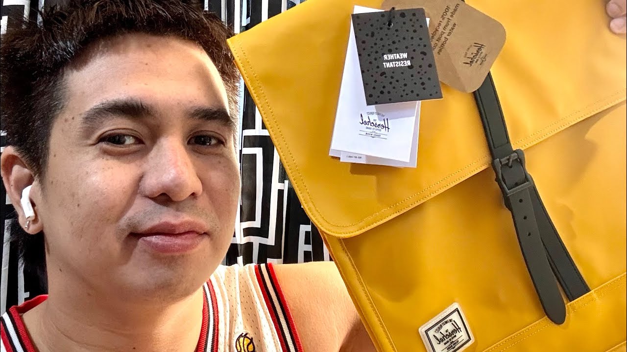 Unboxing my Herschel City Mid Weather Resistant BackpackBrass Us 14L Yellow