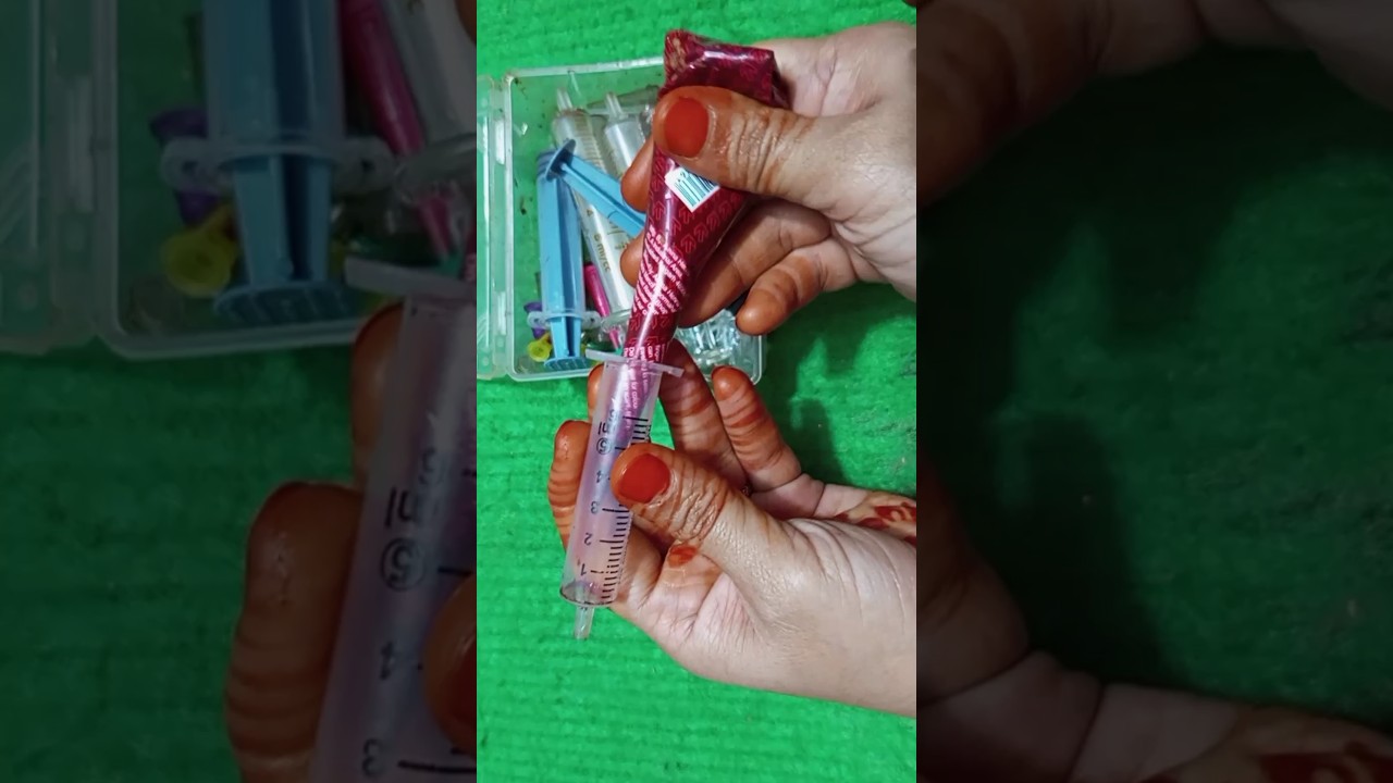 😍How to make Injection 💉Syringe Mehndi Cone #injection #hena #viral #mehandi #mehandiktiktok #trick