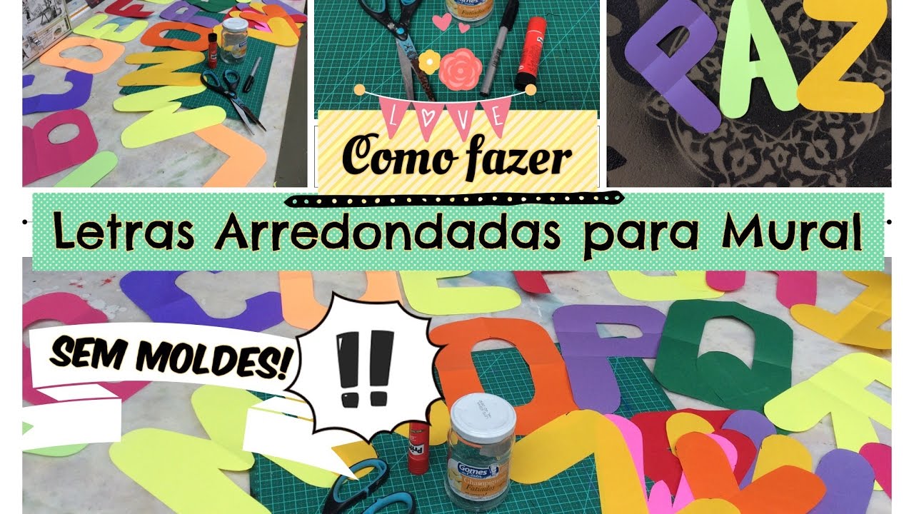 DIY: letras arredondadas sem moldes/ parte 1
