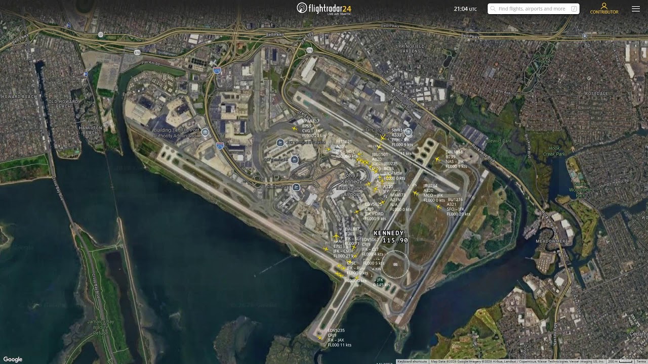 New York - Kennedy KJFK Flightradar24 Livestream with Live Air Traffic Control 19/02/2026