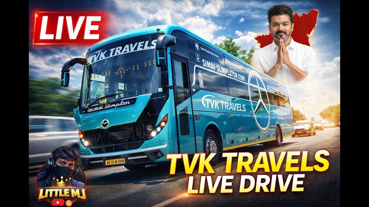 🔴 TVK Travels Live Convoy Mode | Non Stop Highway Ride 🛣️