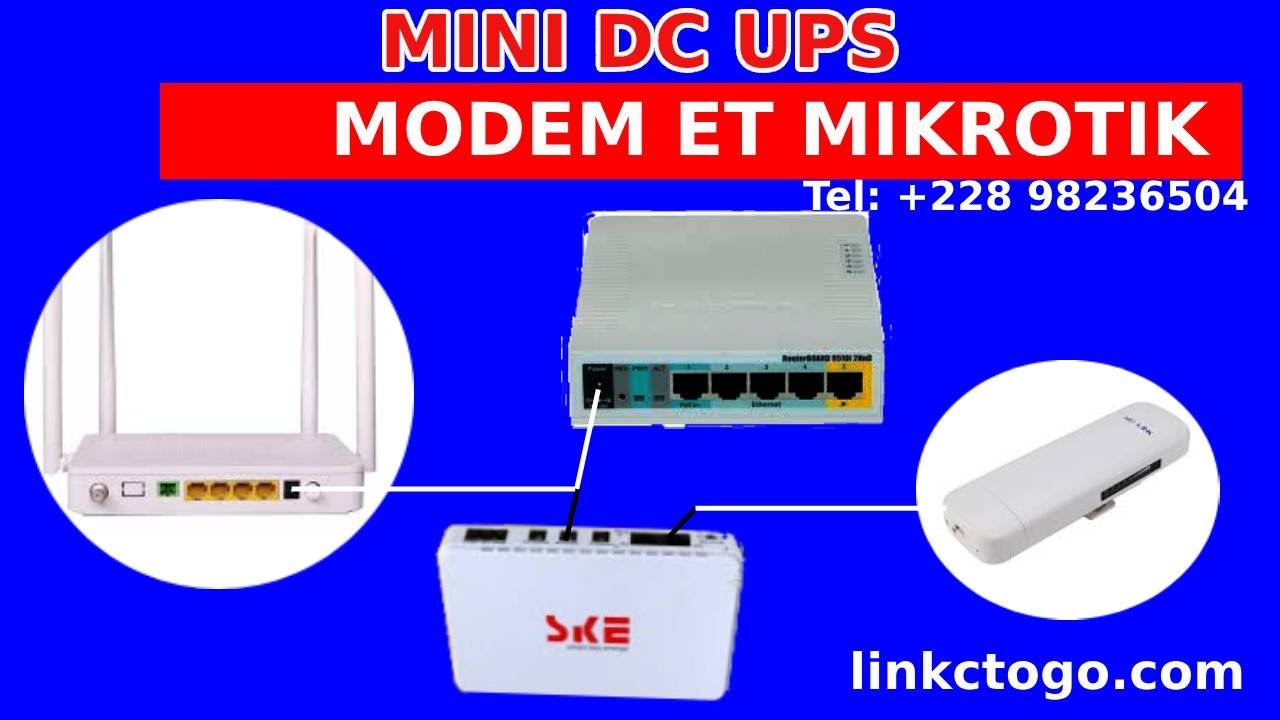 MINI DC UPS POUR LE MODEM ET LE MIKROTIK