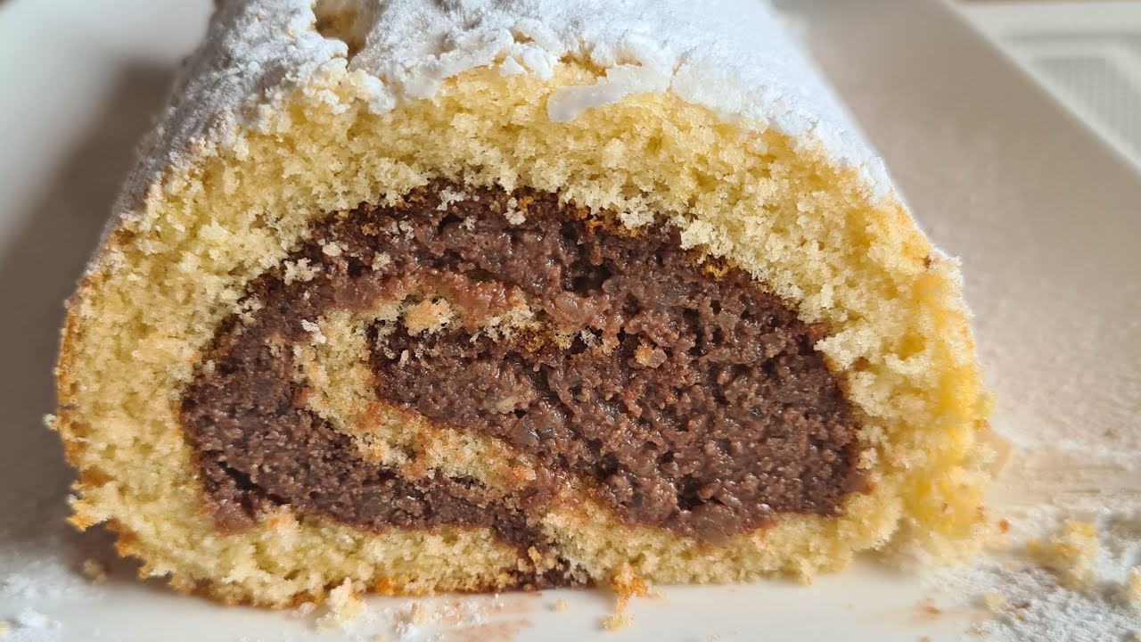 Rolat Sa Orasima I Čokoladom! Brzo I Jednostavno! Roll Cake With Walnuts And Chocolate!