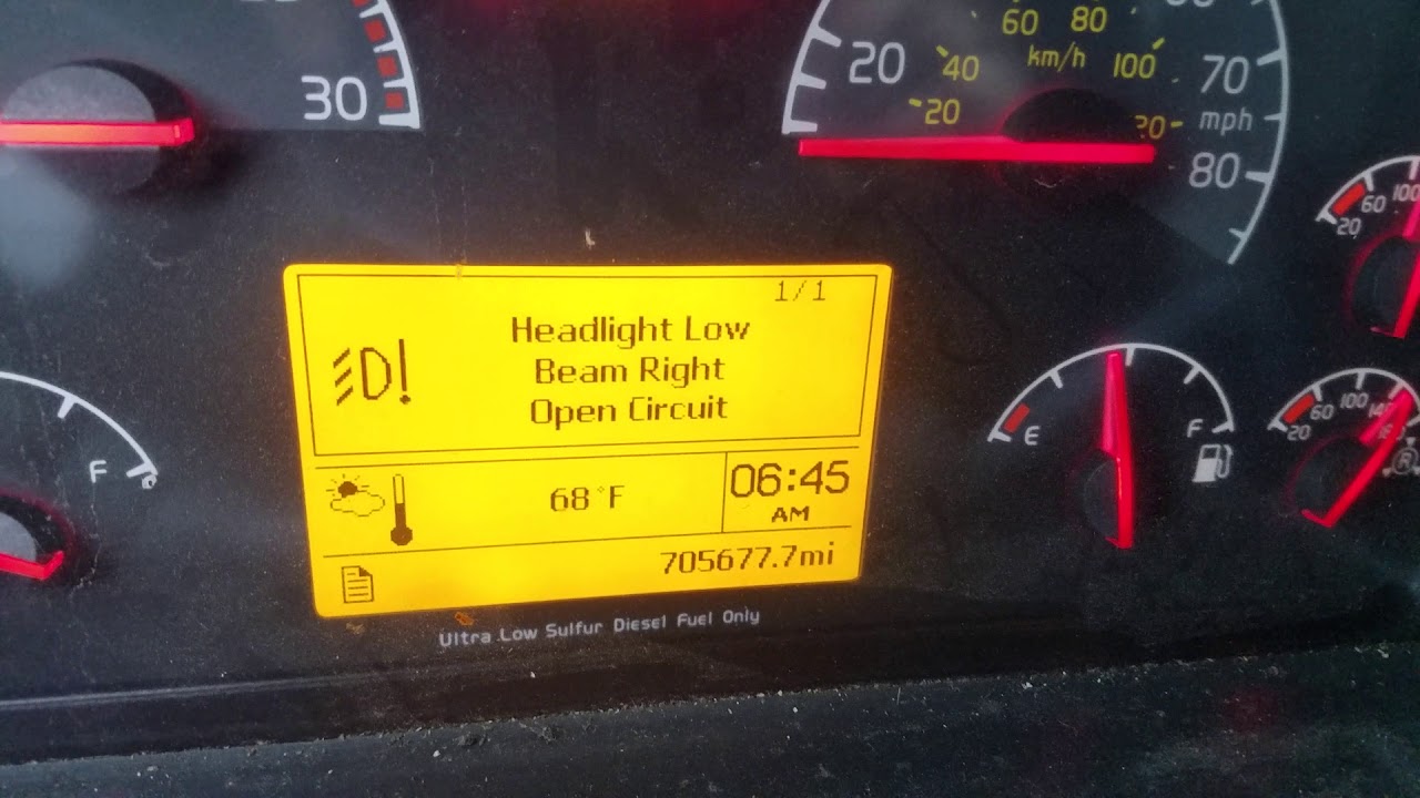 Volvo vnl  headlight open circuit FIXED