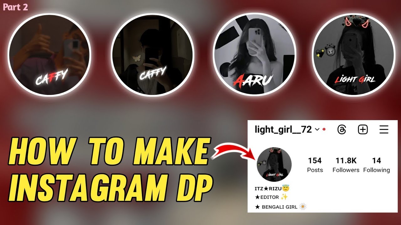 How To Make Instagram DP 😱 || Awesome Profile 🔥 || Alight Motion Editing || X CAFFY GMR || Part 2