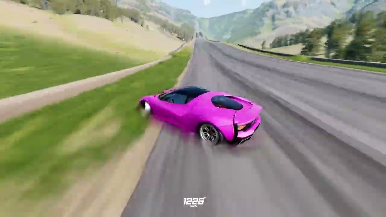 Instant 1600 km/h &mdash; Who Flies the Farthest?#beamng #carcrashsim #steamgame #simulation #gamingclips