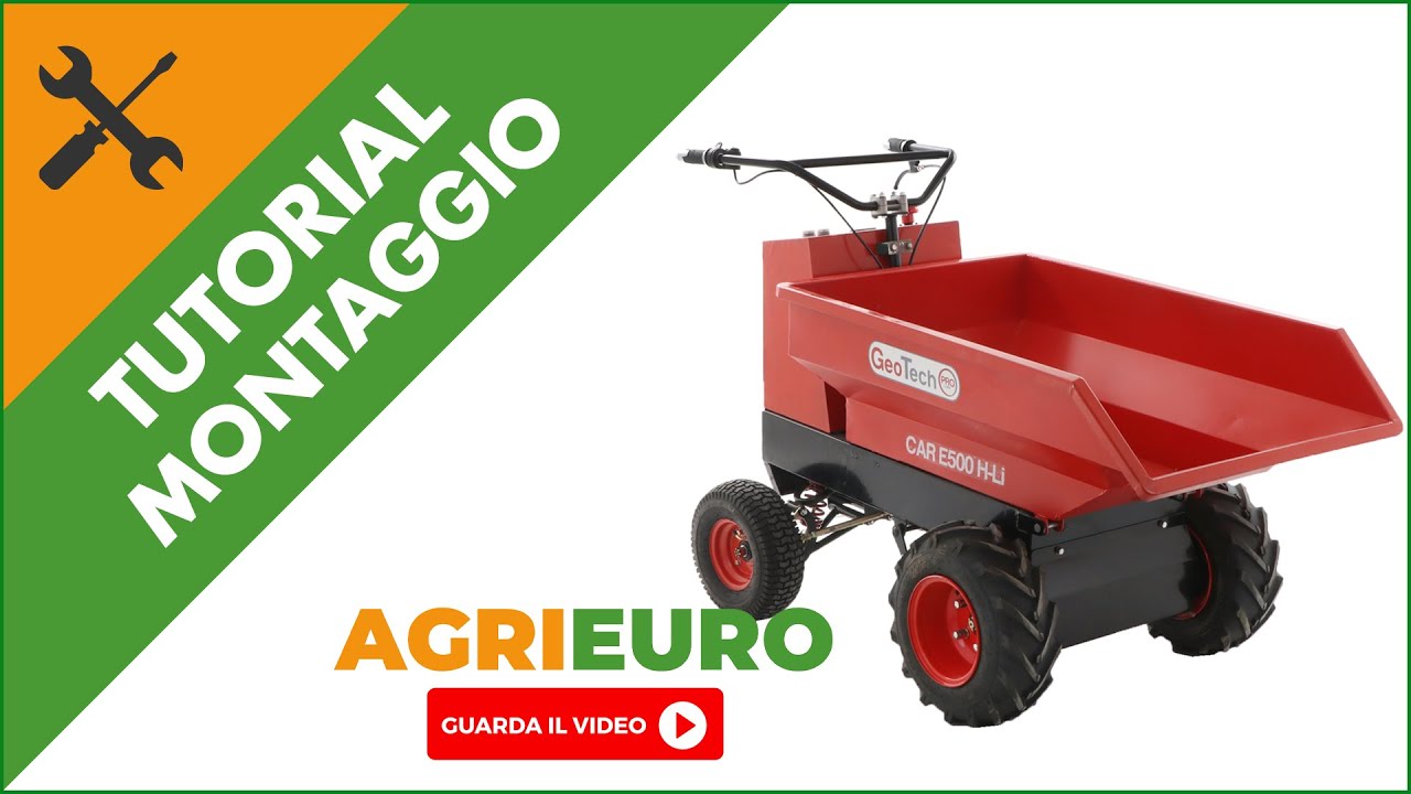Motocarriola a batteria GeotechPro Mini Dumper Car E500 H-Li: montaggio