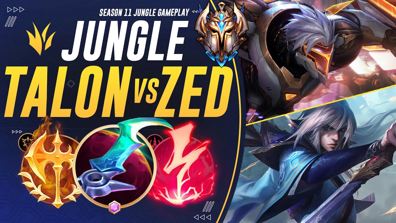 TALON vs ZED JUNGLE: Total Assassin Jungle Guide | Season 11 Challenger Gameplay