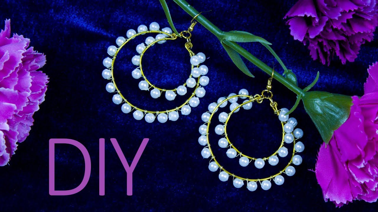 DIY pearl earrings | pearl bridal jewelry|Designer jewelry|Earrings design| Beads art\vineeta mishra