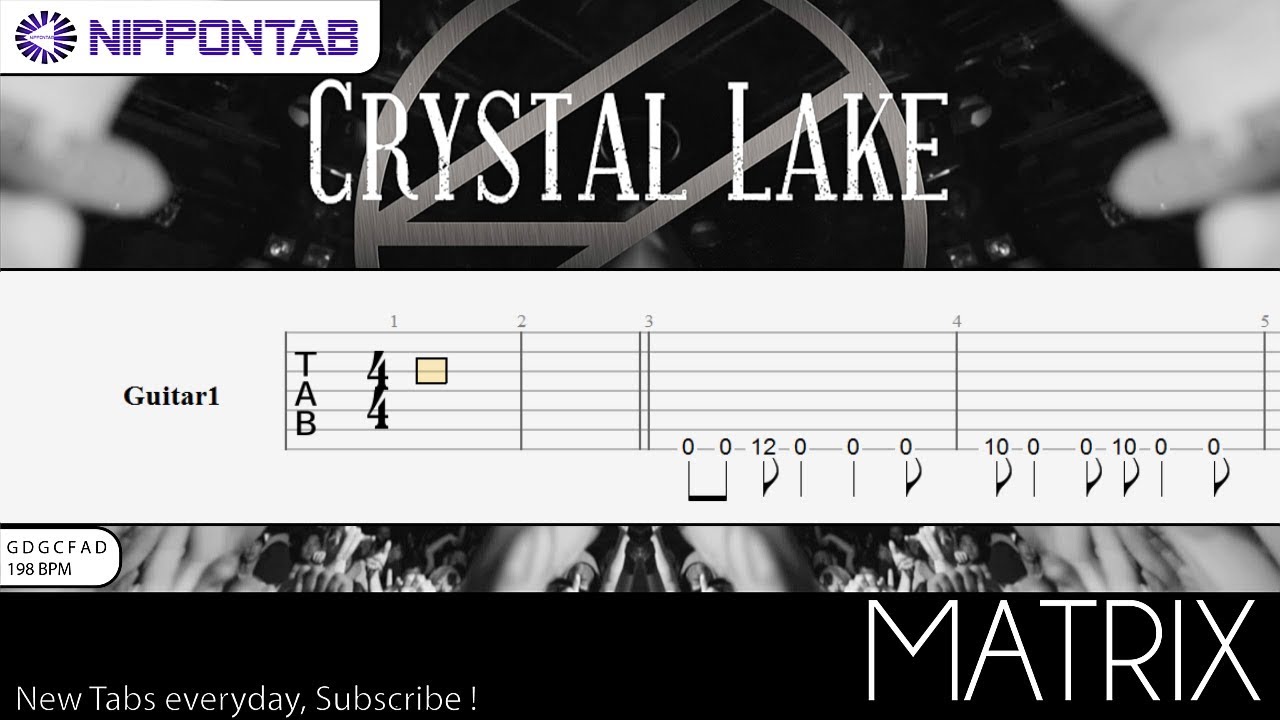 【Guitar TAB】 Matrix 〚Crystal Lake〛 ギター tutorial & tab 譜