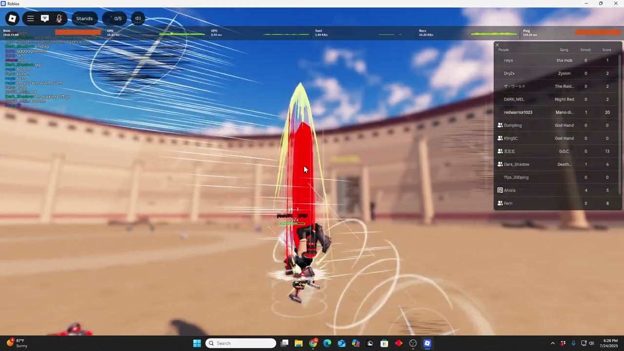 Revenge on a guy who teamed up on me once... part 3 (roblox jojo world of stands)