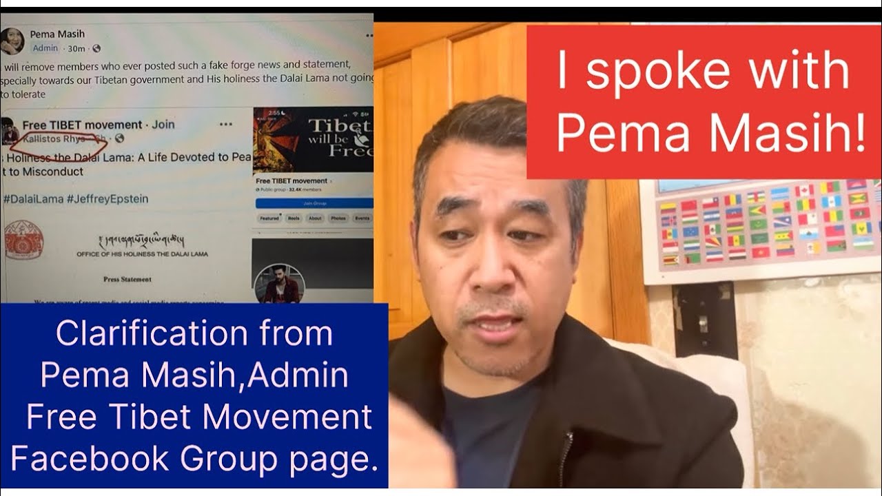 Admin of Free Tibet Movement Pema Masih contacted me and shared the truth ! She corrected!