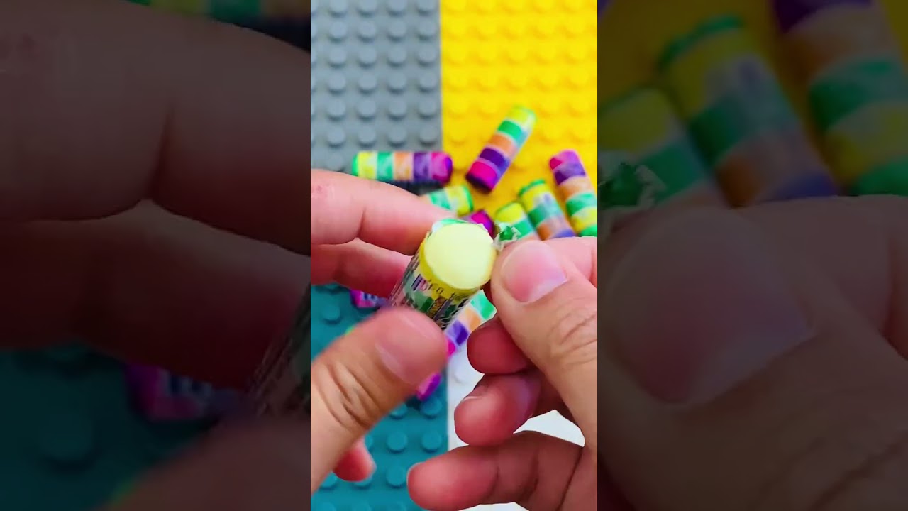 Unwrapping 🌈🍬mini Mentos rainbow #asmr #unwrapping #shortvideo #youtubeshorts #candy