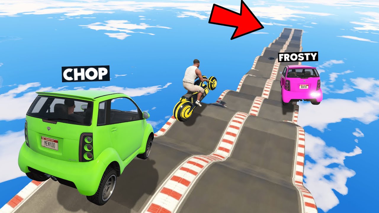 GTA 5 99 768% IMPOSSIBLE MEGA RAMP CHALLENGE WITH CHOP