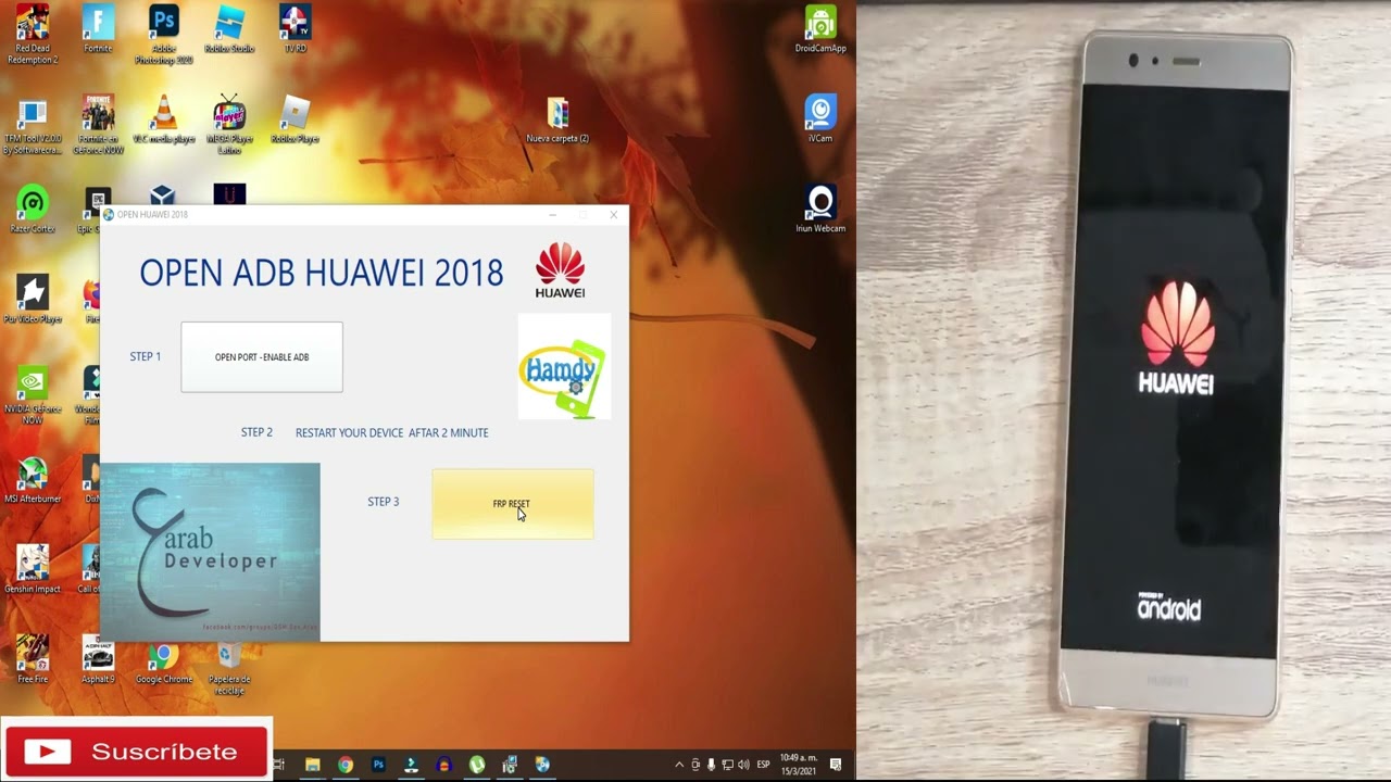 quitar cuenta google huawei p9 lite sin youtube FACIL