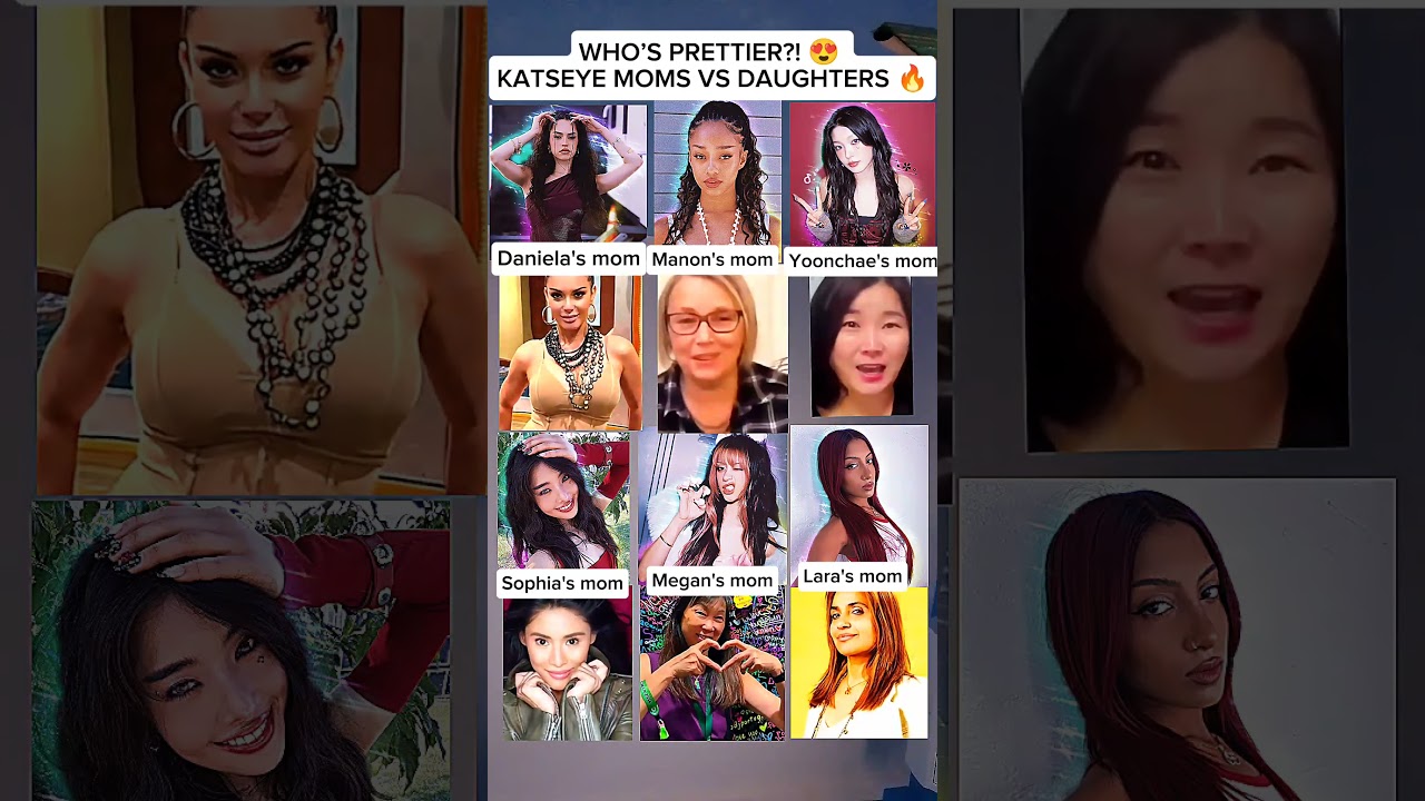 WHO&rsquo;S PRETTIER?! 😍 KATSEYE MOMS VS DAUGHTER&nbsp;#manon #lara #megan #yoonchae&nbsp; #daniela #katseye #shorts
