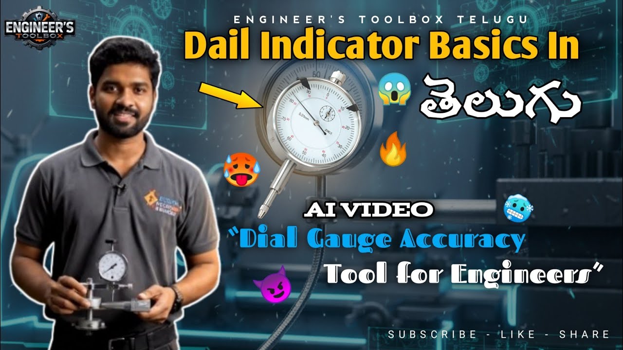 How to use dail indicator 😱 / Least count explained in Telugu / Engineer's Toolbox Telugu