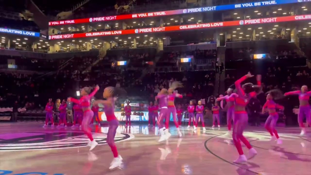 The Brooklyn Royal Diamonds Prime Time Performance at The Barclays Center! Nets vs Pistons 💜🩷