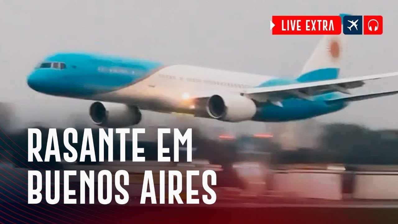 Rasante Do Avião Presidencial da Argentina #LiveExtra