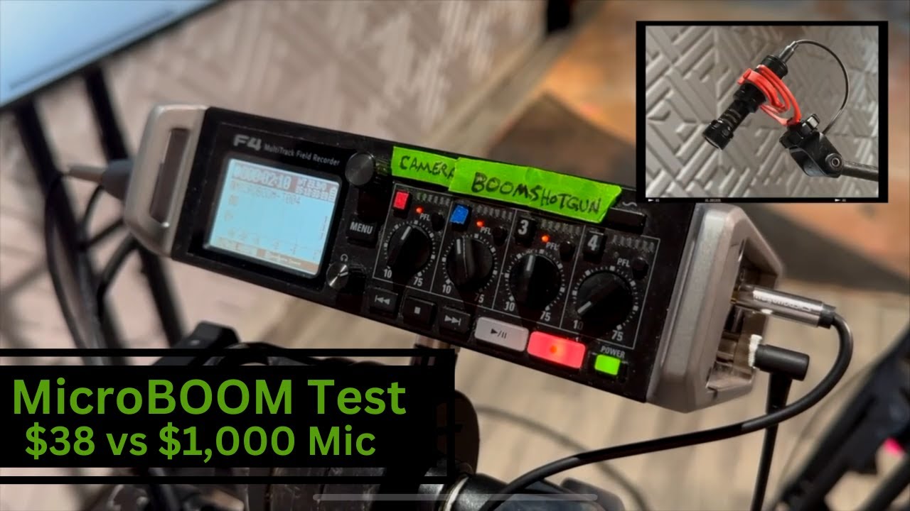 Zacuto MicroBOOM, on camera mounted boom pole vs on board shotgun microphone audio test