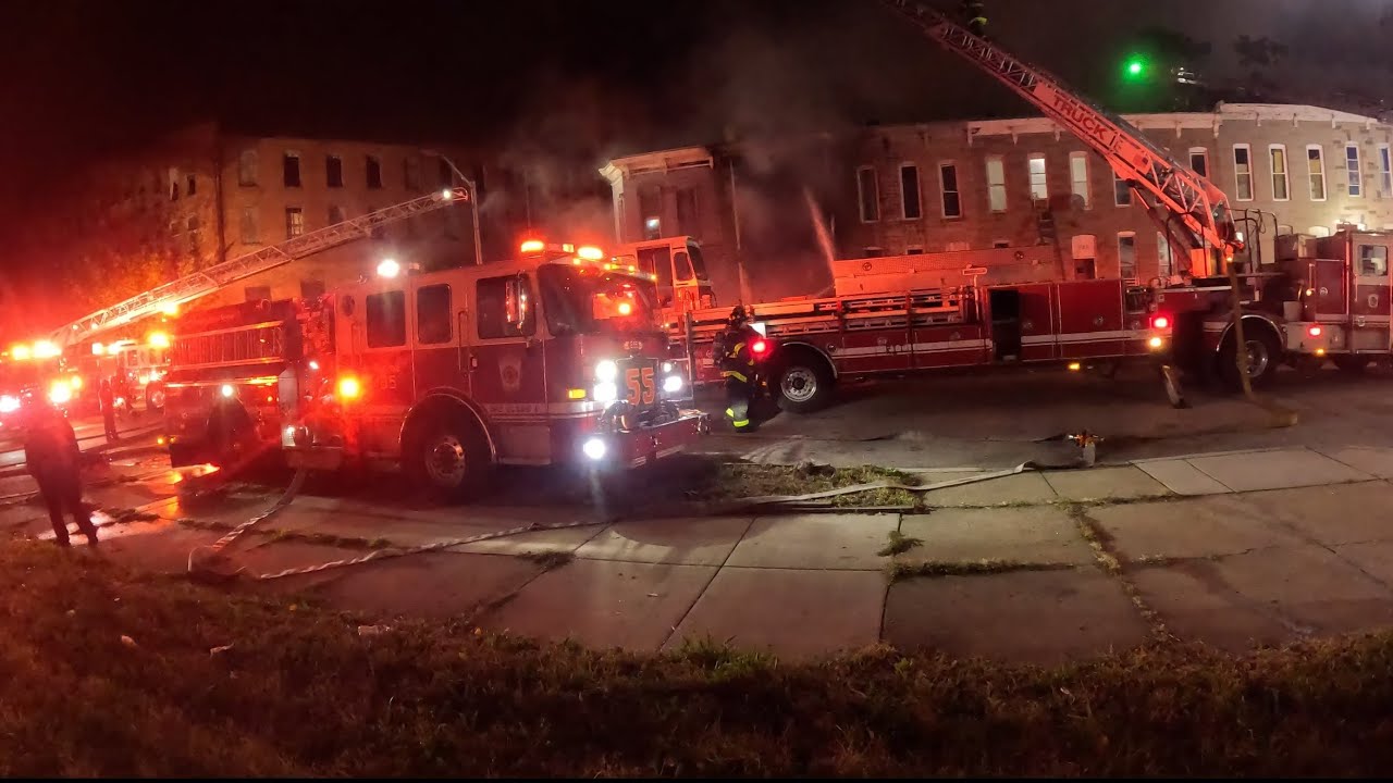 Baltimore Row house fire 600 Blk S Payson St 10-22-25
