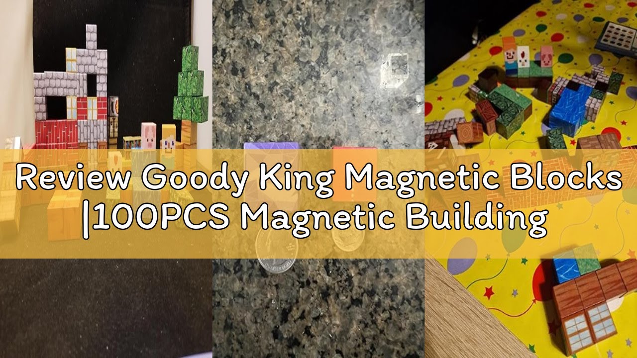 Review Goody King Magnetic Blocks |100PCS Magnetic Building Cube Game, Constructions Toys for Boys &