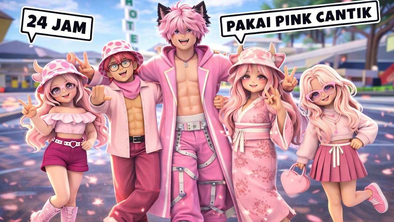 MOMON & ATUN CHALLENGE WARNA PINK DI BROOKHAVEN SELAMA 24 JAM ft @BANGJBLOX 