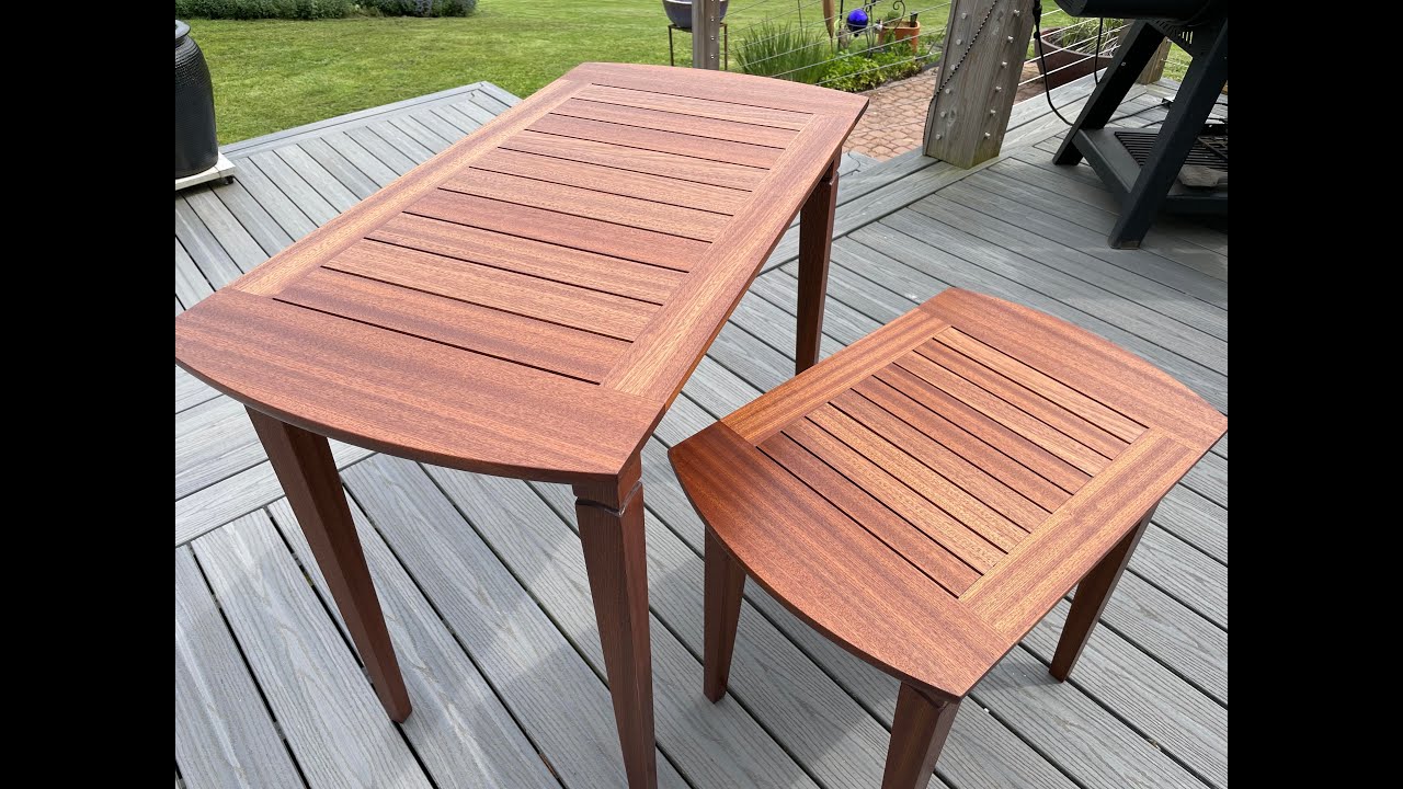 Outdoor tables made with the PantoRouter® woodworking joinery machine inspired by David Bedrosian