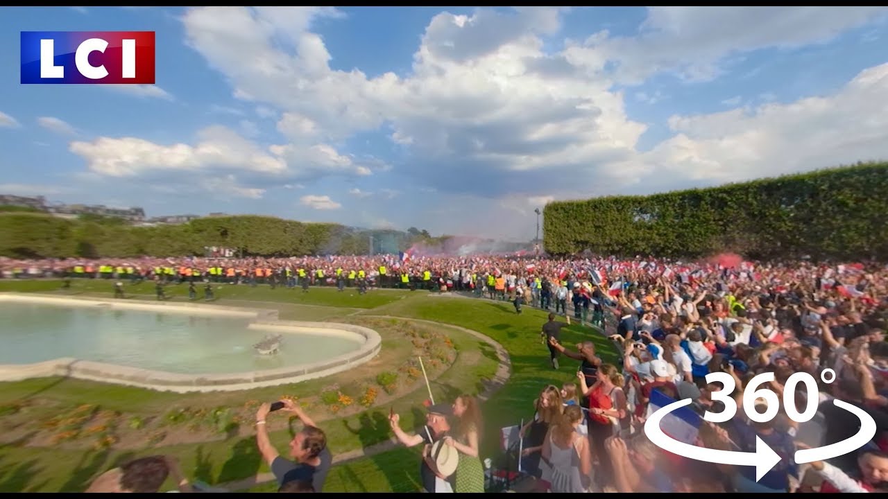 VIDEO 360 Revivez la finale France-Croatie comme si vous étiez au Champ de Mars HD