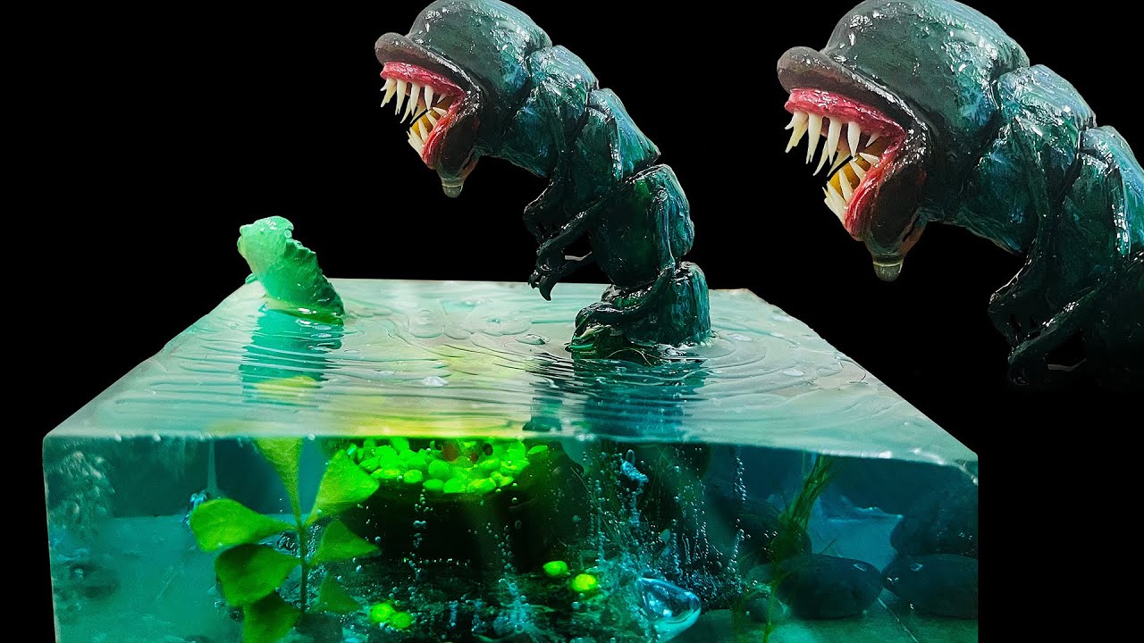 How To Make Monster in Water/diorama/polymer clay/epoxy resin