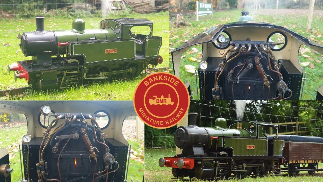 Cab ride on 7 1/4 steam engine Arthur at Bankside Miniature railway