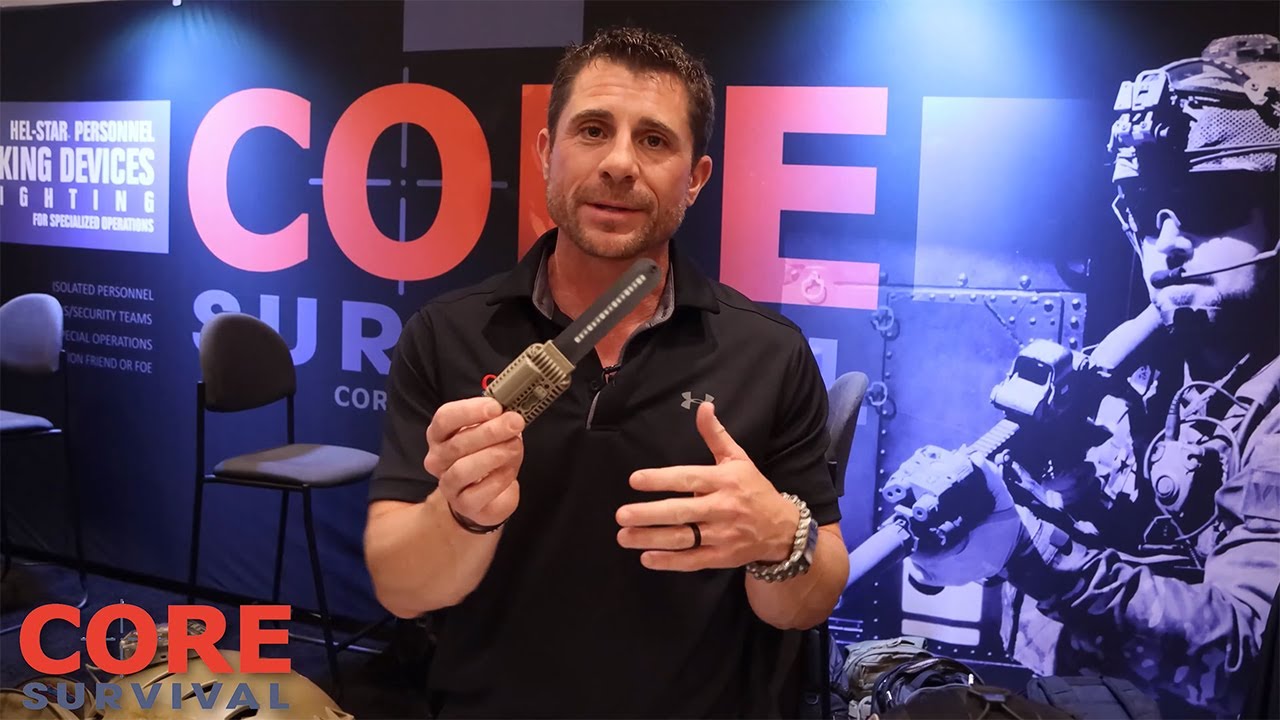 CORE Survival showcasing the new HEL-STAR 5 EXO® model designed for K9 operation and Law Enforcement