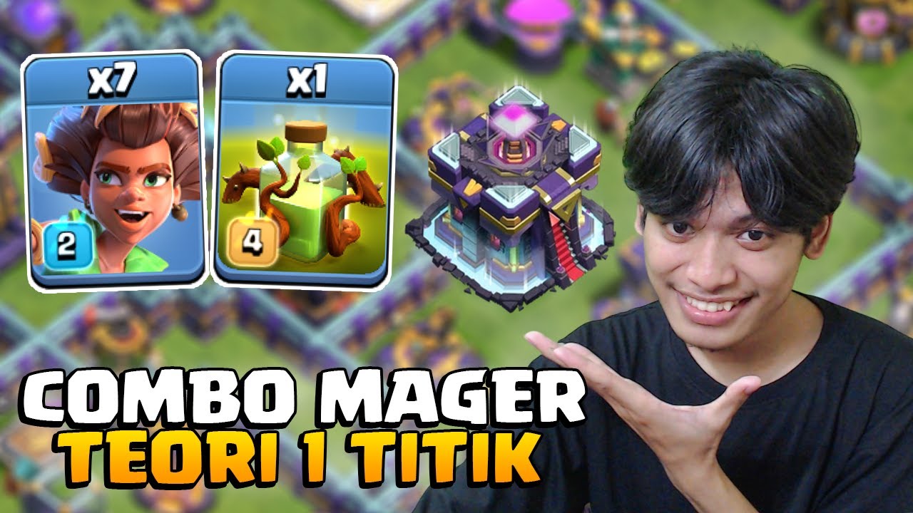 SERANGAN 1 ARAH RATA! Root Rider + Overgrowth TH 15 - COC Indonesia