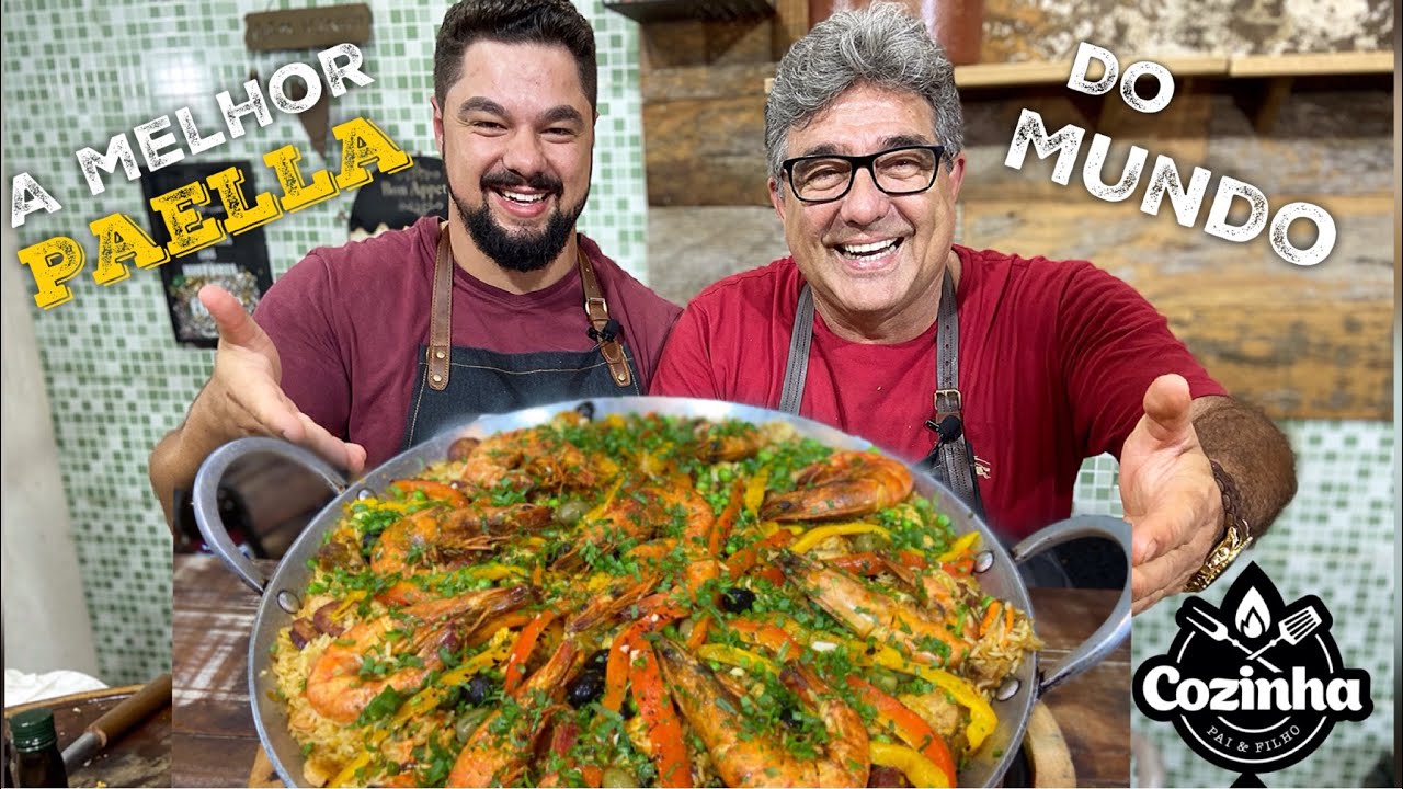 A NOSSA ESPECIALIDADE! RECEITA DE PAELLA DE FRUTOS DO MAR I COZINHA PAI E FILHO