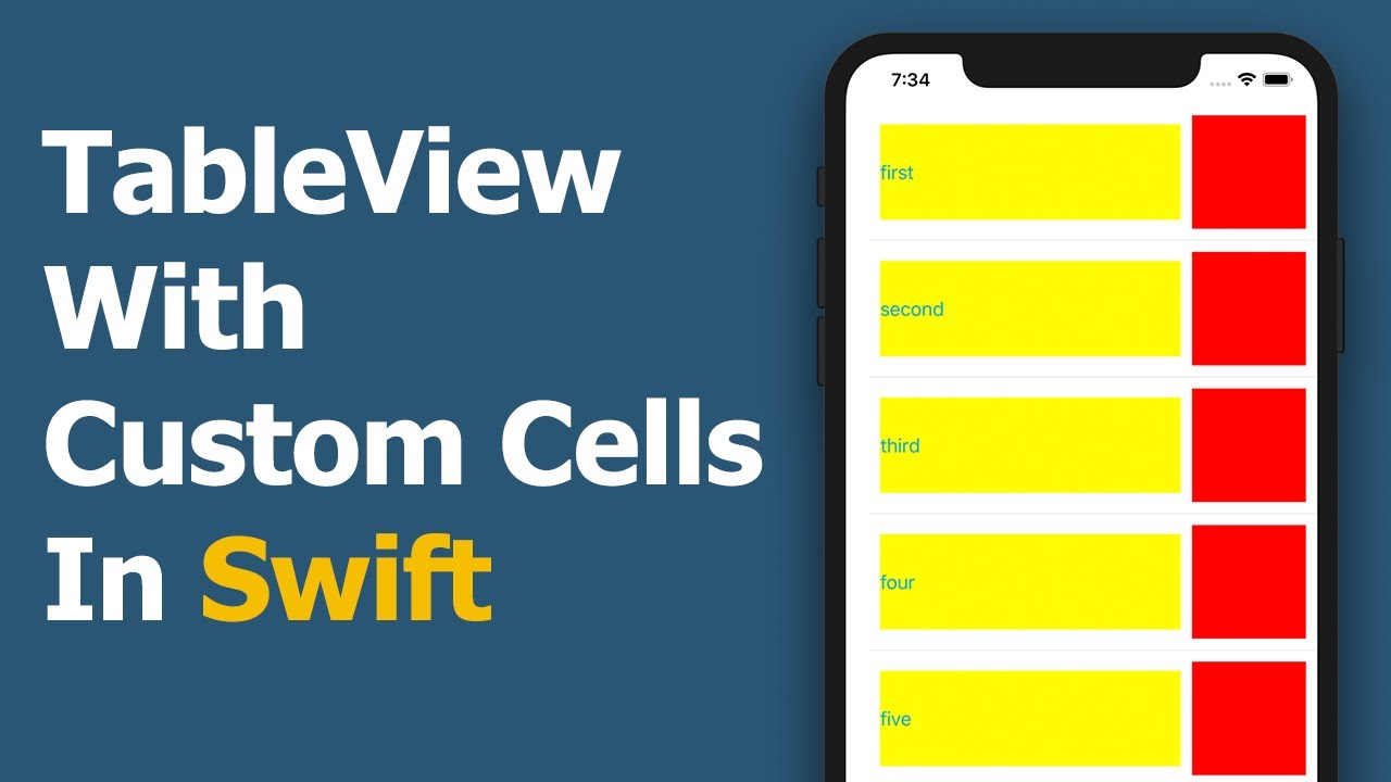 TableView With Custom Cells In Swift - Tutorial