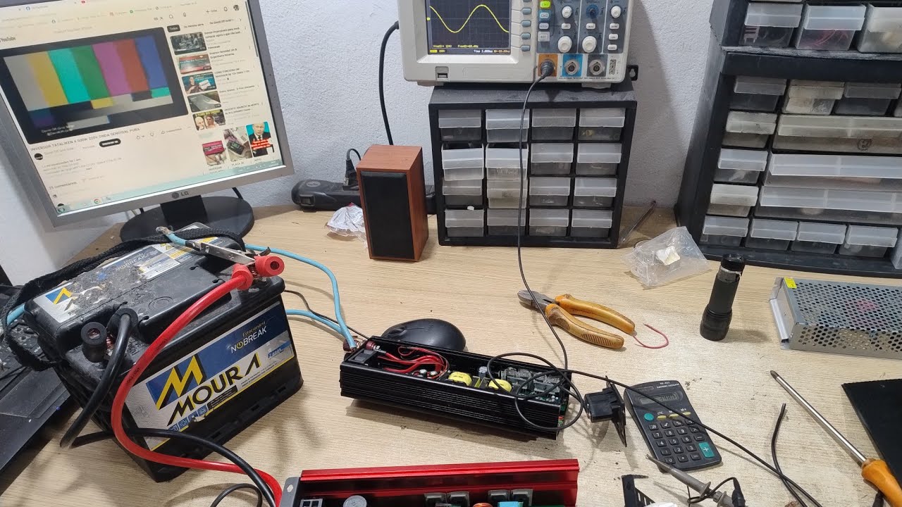 Inversor 12v para  127v falando sobre a diferença senoidal pura e modificada 