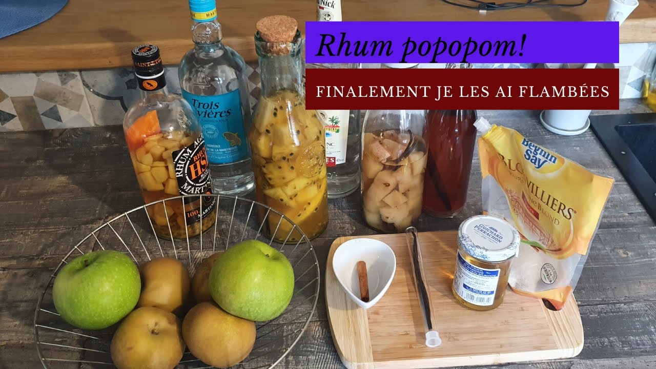 Rhum arrangé pommes caramélisées,vanille