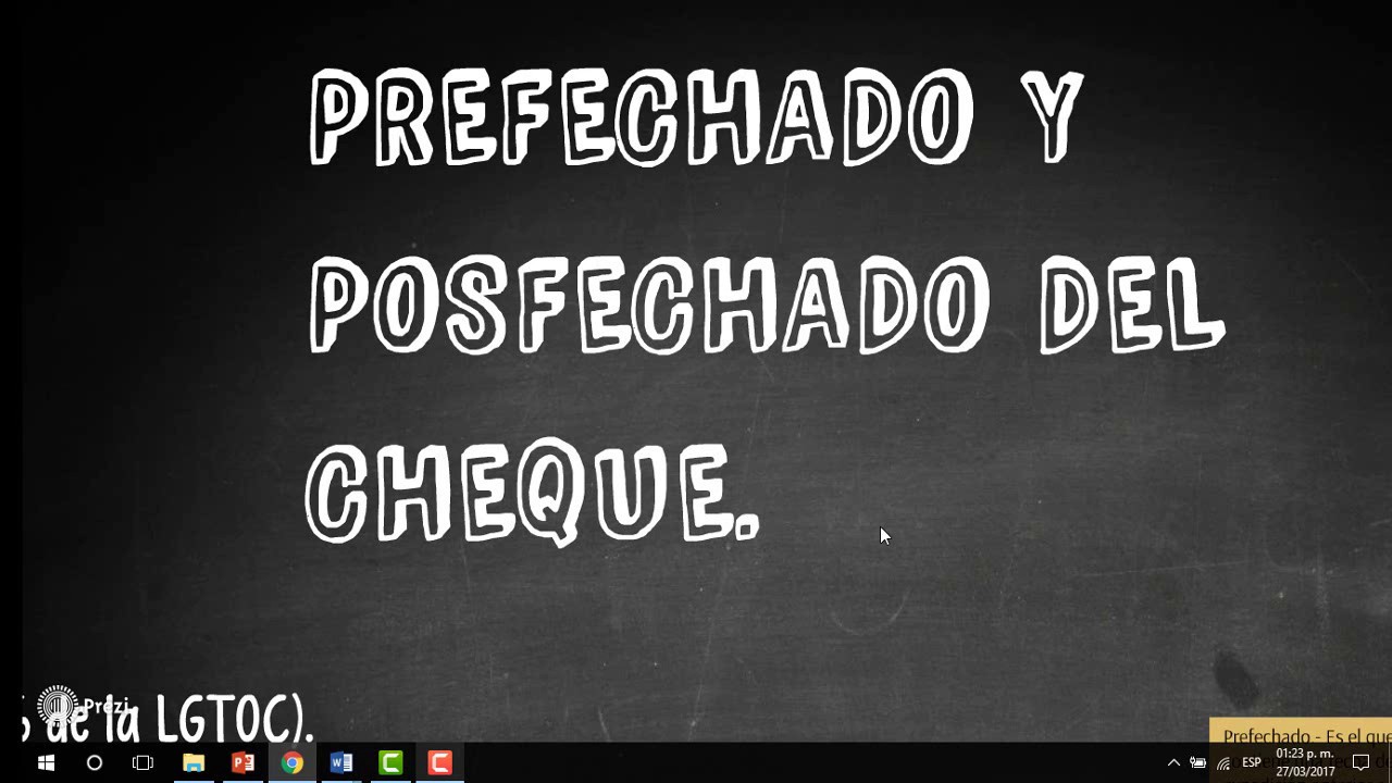 Prefechado y posfechado del cheque