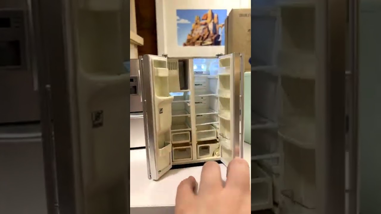 DIY Realistic Miniature tiny Refrigerator reviews #miniature #realisticminiature #shorts