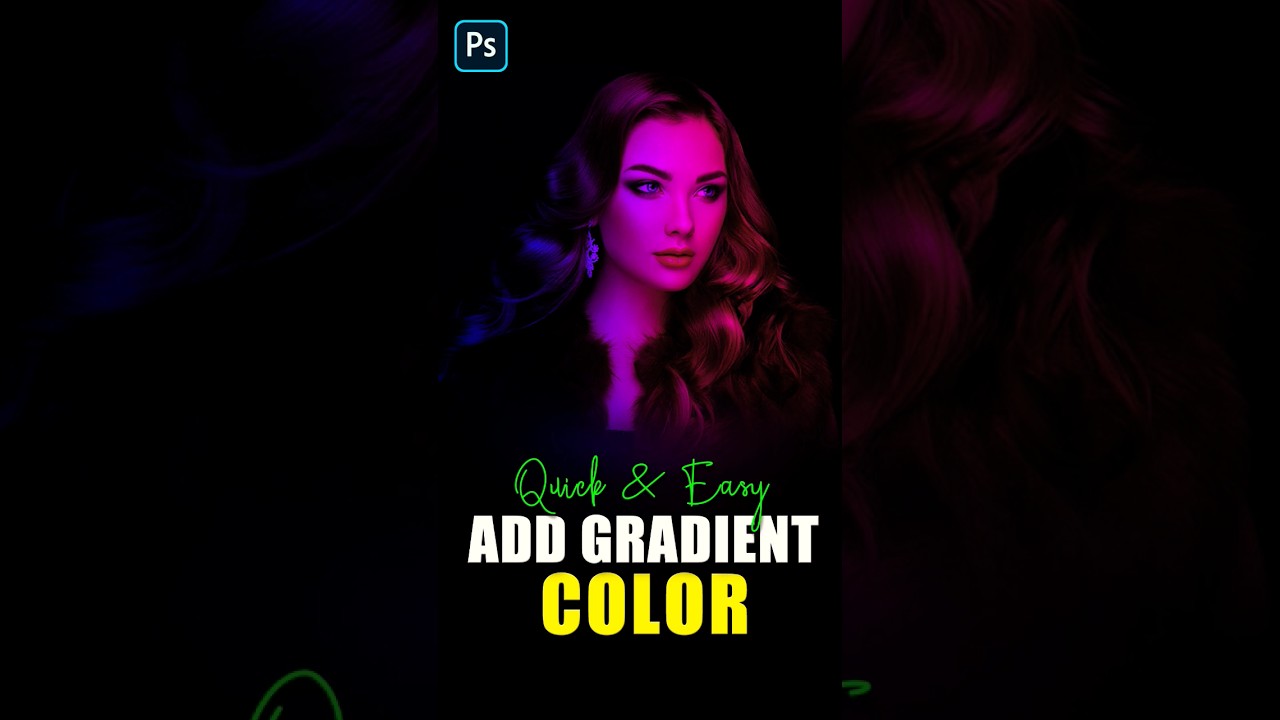 Add Gradient Color in Photoshop #shorts #photoshoptutorial