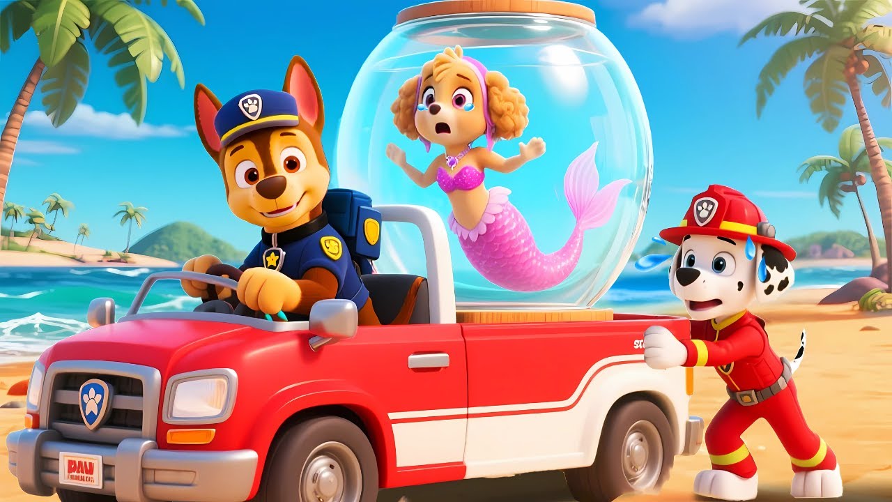 POLICE CHASE to the Rescue: SKYE MERMAID's Hilarious Adventure! | Paw Patrol Ultimate Rescue