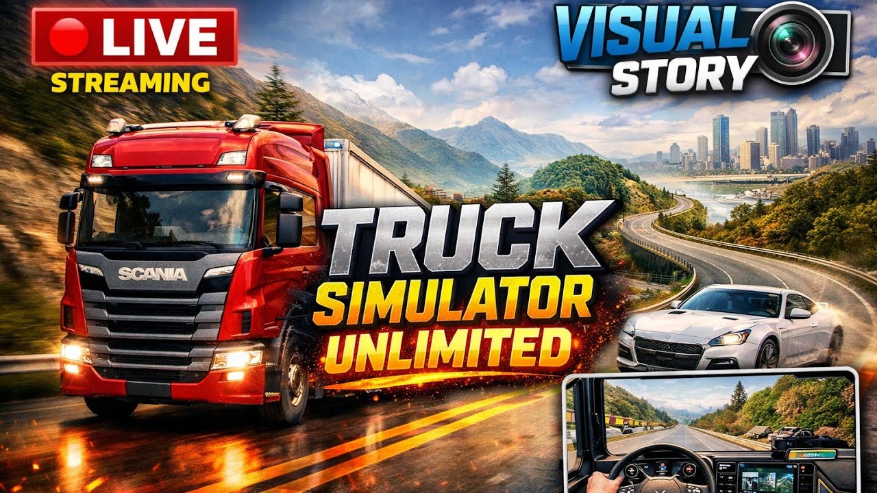 LIVE - Truck Simulator Unlimited : 😂 Happy stream | Playing Solo | Streaming with Prime Live