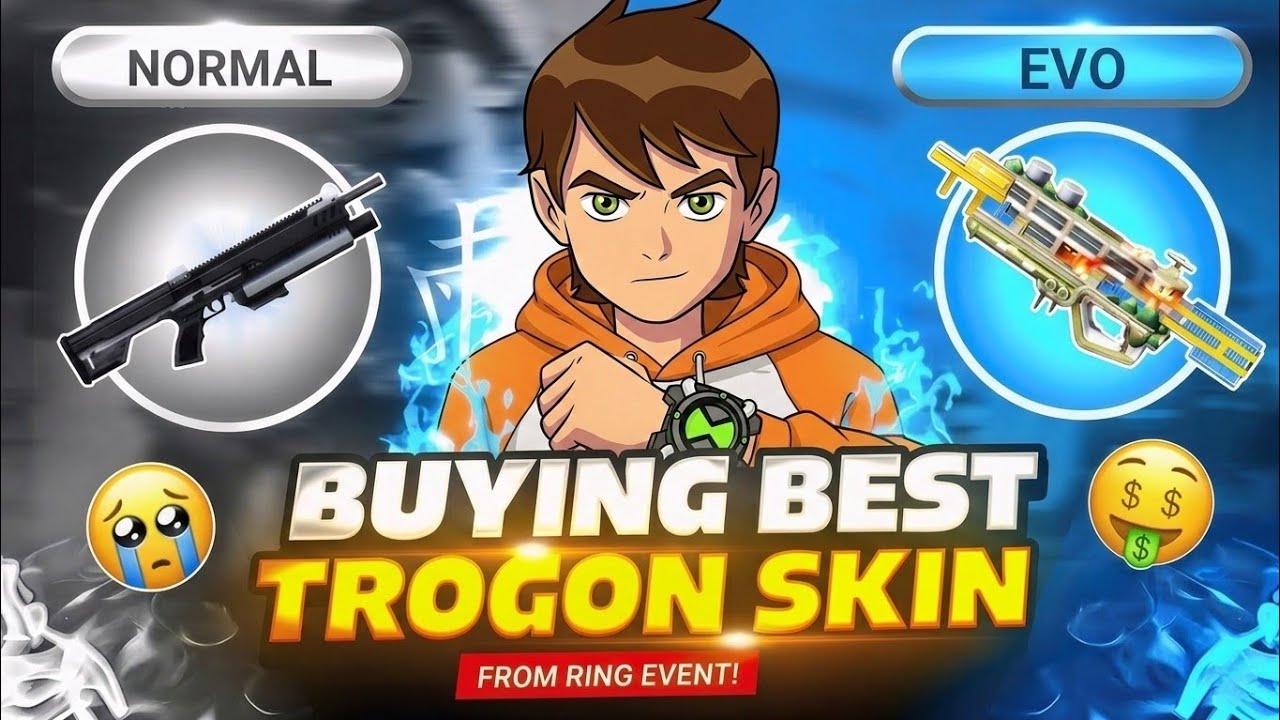 Playing Free Fire Tournament 😎 For Purchasing Best Trogon Skin || From Ring Event 💰