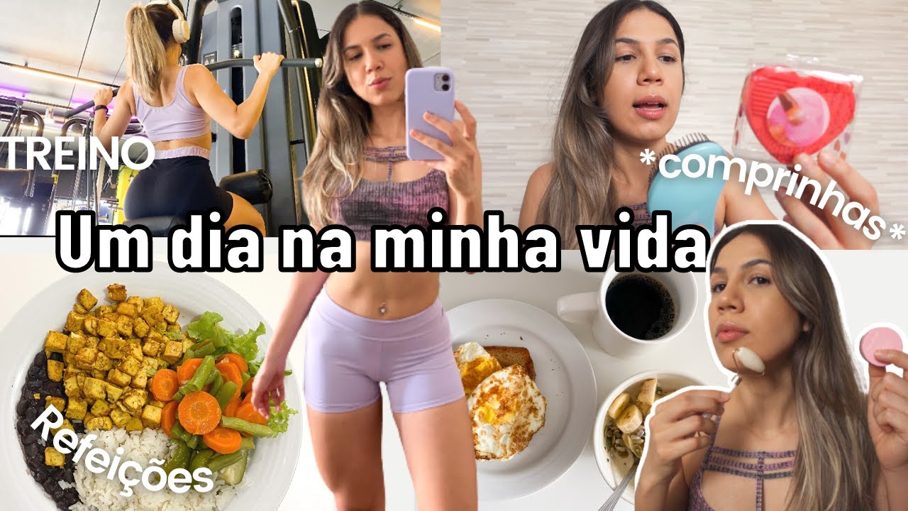 UM DIA NA MINHA VIDA | Treino de costas, refeições e comprinhas aleatórias