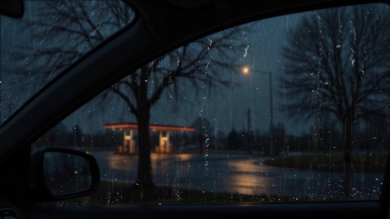 🌙 Night Rain on Car Roof | Calming Rain Sounds for Deep Sleep, Insomnia Relief & Anxiety Reduction