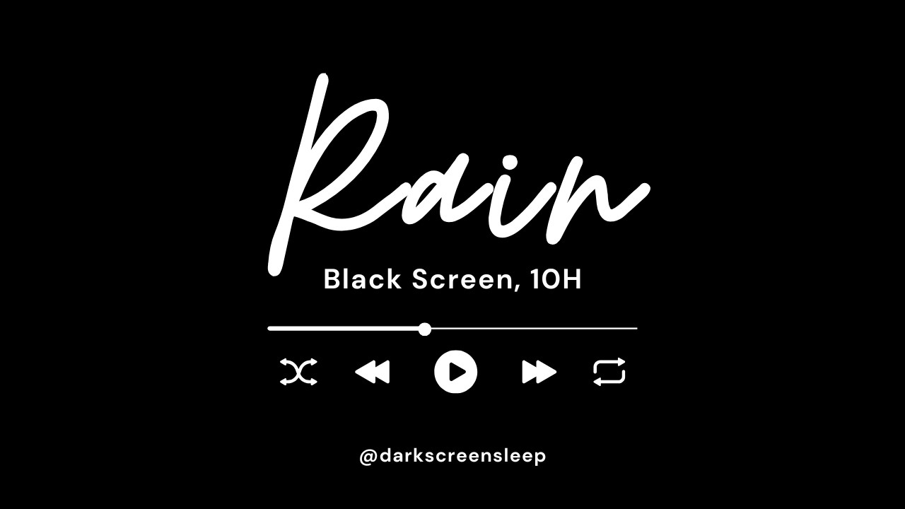 Rain on Tent for Deep Sleep | Black Screen | 10 Hours