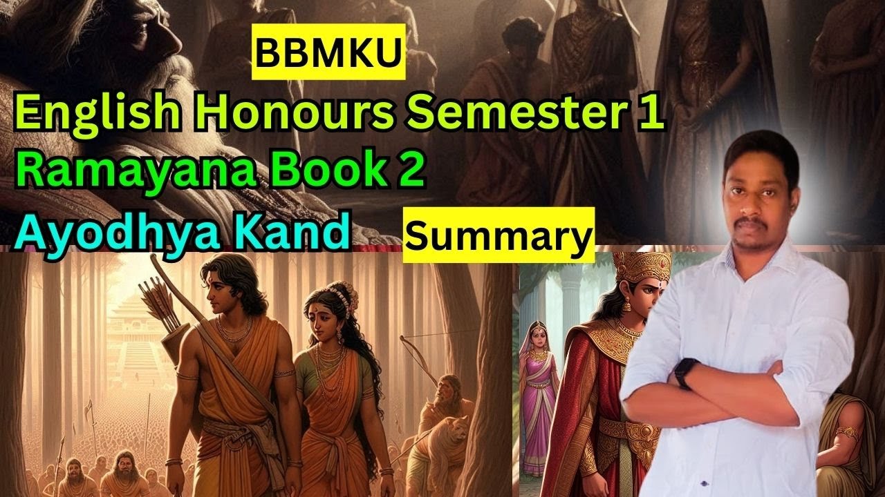 Ramayana Book 2 (Ayodhya Kand) Summary | BA English Semester 1 BBMKU University