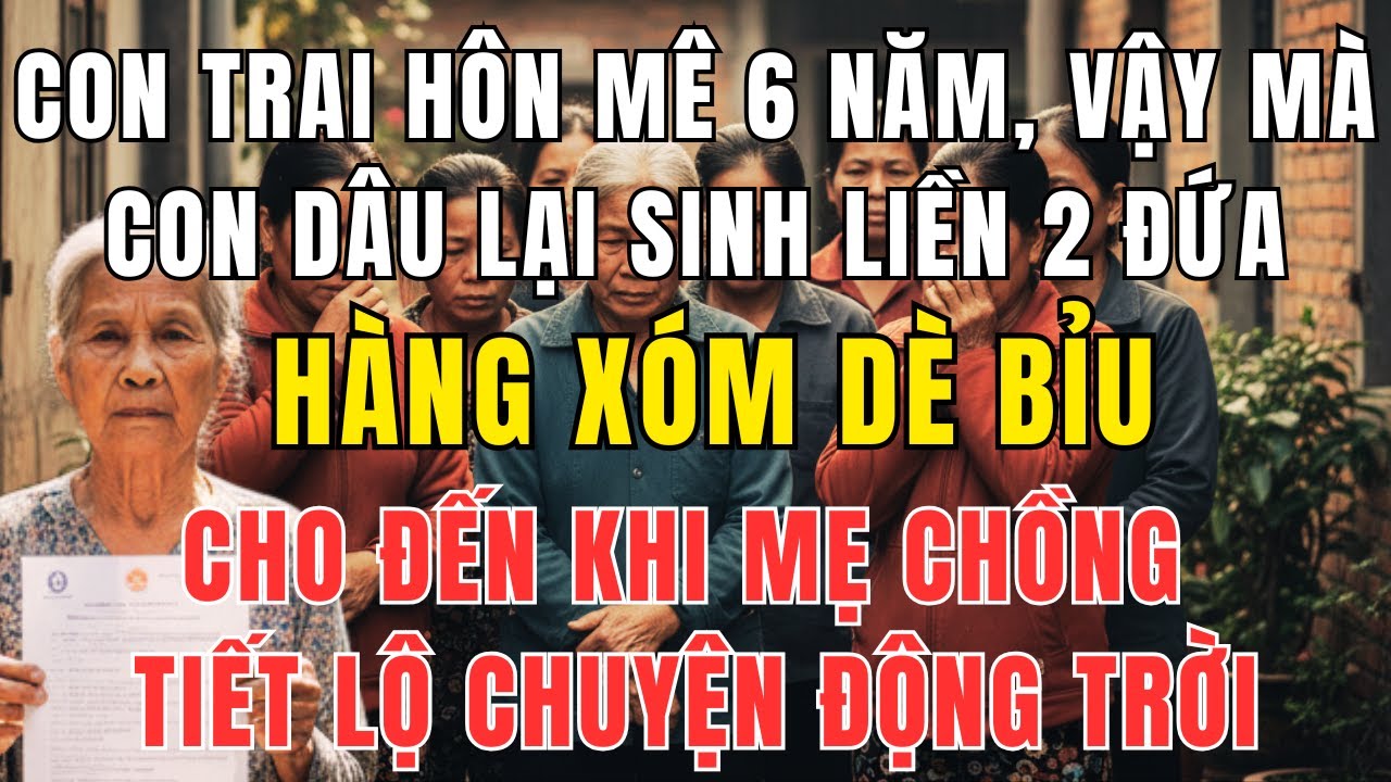 Con Trai Hôn Mê 6 Năm, Con Dâu Vẫn Sinh 2 Con – Mẹ Chồng Tiết Lộ Sự Thật Khiến Cả Xóm Cứng Họng