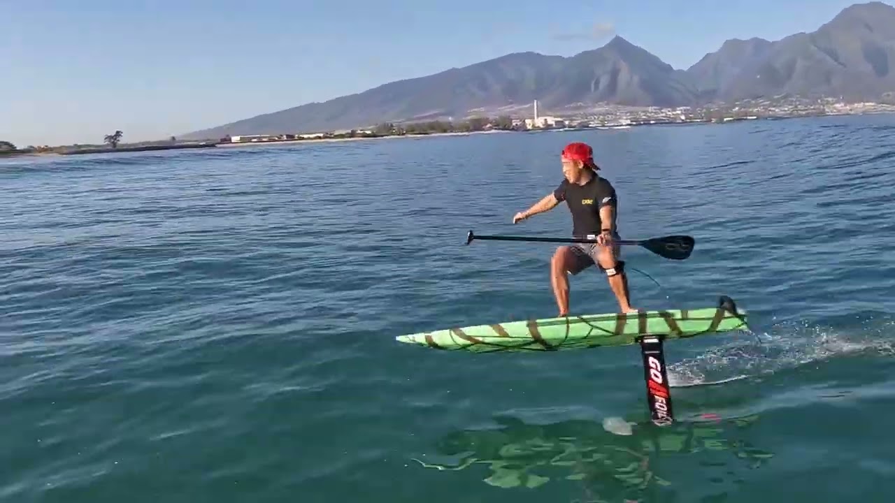 Foil Tomo Ripping on his Kalama Performance 